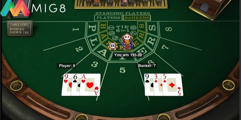 trình tự một ván baccarat diễn ra