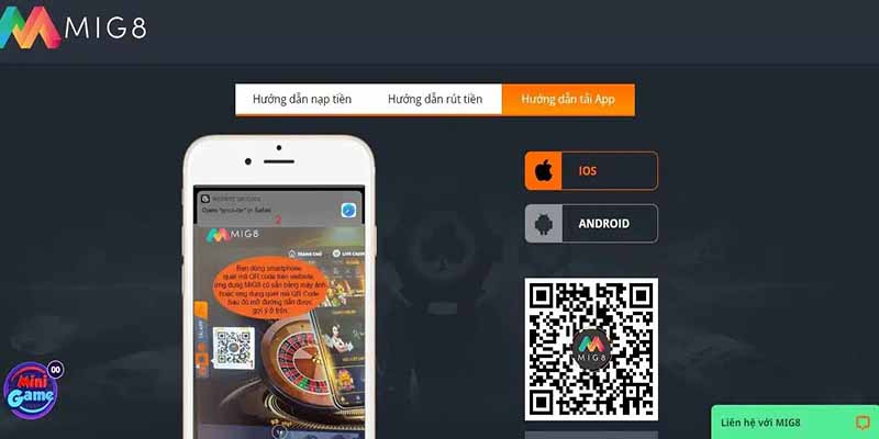 tải app MIG8 trên nền tảng IOS